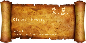 Kiszel Ervin névjegykártya